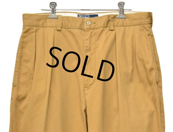 画像5: 【POLO RALPH LAUREN】【ラルフローレン】【キャメル】ANDREW PANT【2タック】【コットンパンツ】【34×32】  (5)