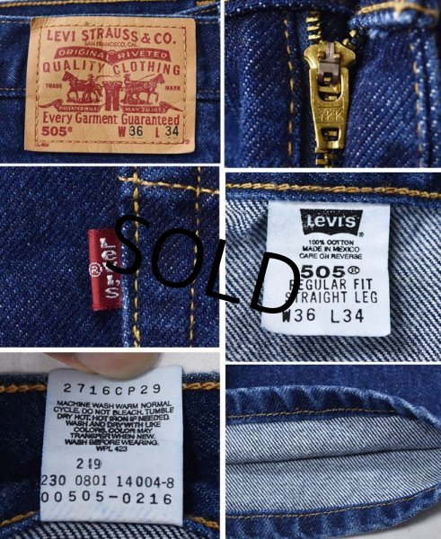 画像2: 【メキシコ製】【ビンテージ】【LEVI'S】【リーバイス】【505】【デニムパンツ】【36x34】  (2)