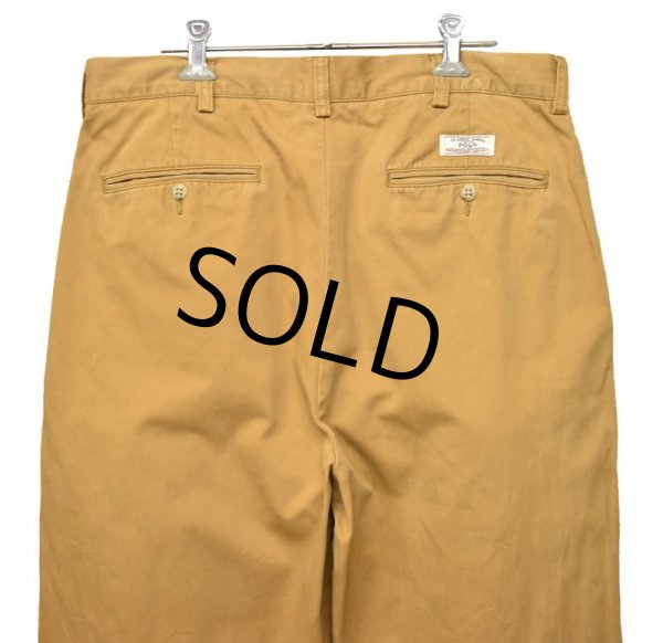 画像6: 【POLO RALPH LAUREN】【ラルフローレン】【キャメル】ANDREW PANT【2タック】【コットンパンツ】【34×32】  (6)