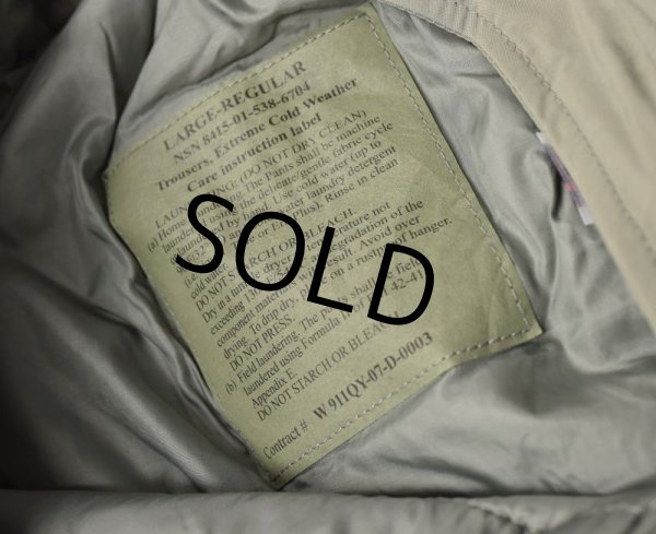 画像2: 【デッドストック】U.S.ARMY 【ECWCS】【GENIII】【レベル7】【プリマロフトパンツ】【L-R】  (2)