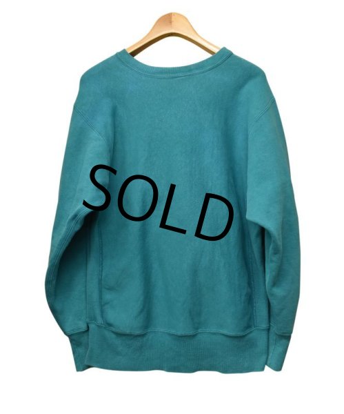 画像3: 【90's】ビンテージ【USA製】【Chamoion】【チャンピオン】【リバースウィーブ】【エメラルドグリーン】【無地】【サイズＬ】  (3)