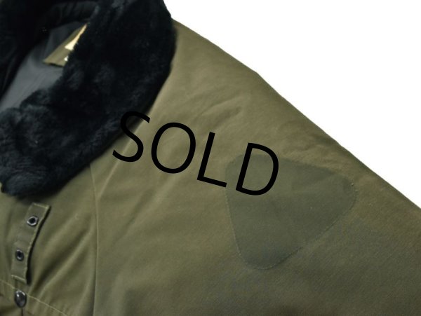 画像4: 80's【ビンテージ】【USA製】【ACT】オリーブ【襟ボア】【中綿ジャケット】【４２】  (4)