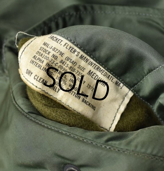 画像2: 【70's】【ビンテージ】【米軍実物】【USAF】【ALPHA INDUSTRIES】アルファ製【MA-1】【8279E】【サイズM】   (2)