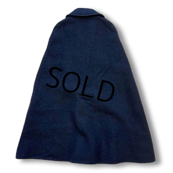 画像3: 【イングランド製】【ビンテージ】【Gloverall】【グローバーオール】【紺】【ウールポンチョ】【サイズS】レディース古着  (3)