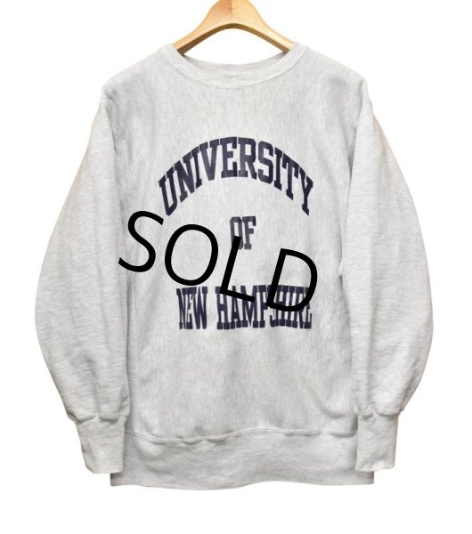 画像1: 90’s【USA製】ビンテージ【チャンピオン】【リバースウィーブ】【グレー】university of new hampshire【カレッジスウェット】【サイズXL】  (1)