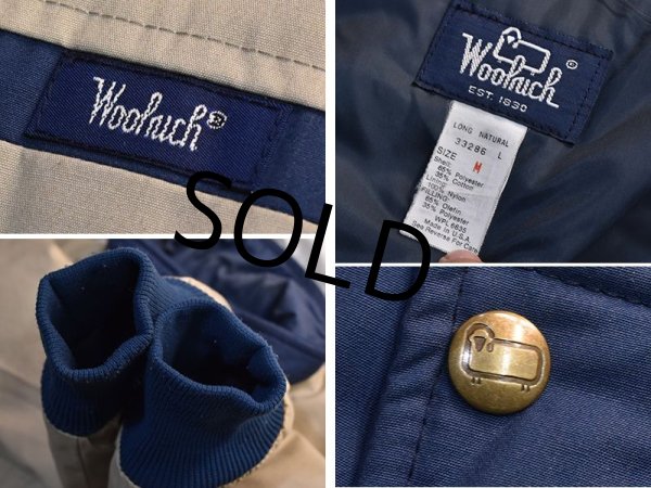 画像2: 80's~【USA製】【ビンテージ】【ウールリッチ】woolrich【紺×クリーム】【中綿入りジャケット】ブルゾン【サイズM】  (2)