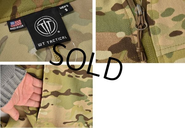 画像2: 【ほぼ未使用】【USA製】ビンテージ【WILD THINGS】ワイルドシングス【WT TACTICAL】マルチカム【ソフトシェルジャケット】【サイズＳ】  (2)