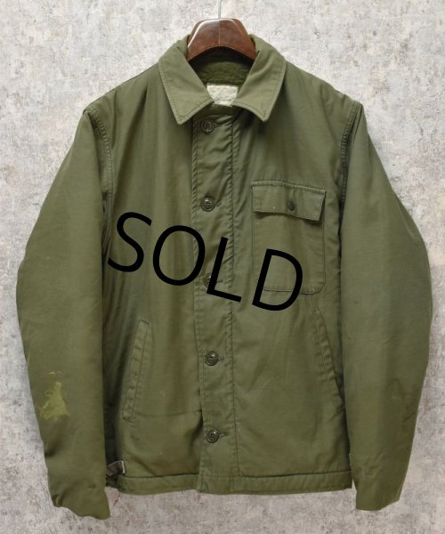 画像3: 80's【ビンテージ】【米軍実物】U.S.NAVY【バックステンシル入り】【A-2】【デッキジャケット】【サイズＭ】  (3)