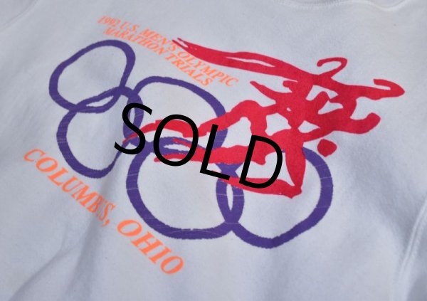 画像4: 90's【USA製】【ビンテージ】【フルーツオブザルーム】【92′s MEN’S OLYMPIC MARATHON TRAILS]】【スウェット】【サイズM】  (4)