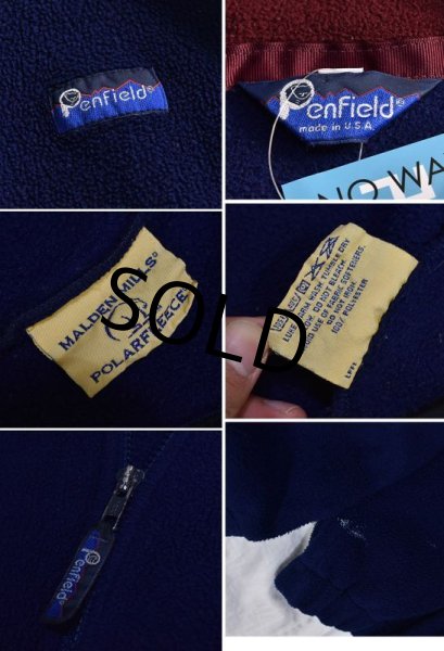 画像2: 【USA製】ビンテージ【ペンフィールド】【PenField】【紺×エンジ】【フルジップ】【フリースジャケット】  (2)