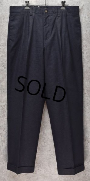 画像3: 【DOCKERS】ドッカーズ【紺】ハウンドトゥースチェック【2タックスラックス】【34ｘ30】  (3)