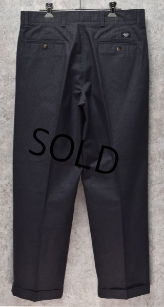 画像4: 【DOCKERS】ドッカーズ【紺】ハウンドトゥースチェック【2タックスラックス】【34ｘ30】  (4)