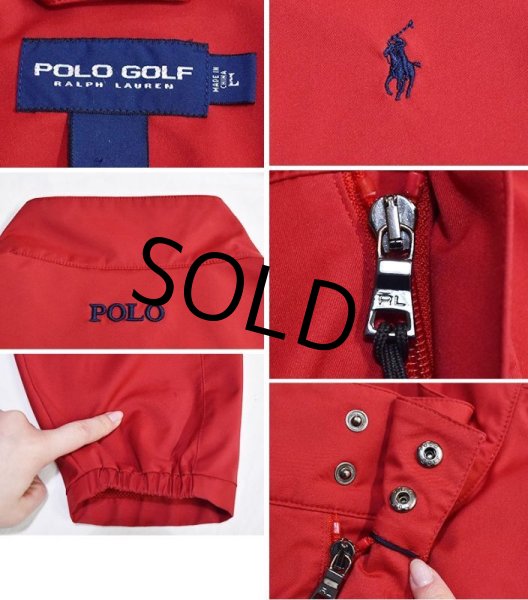 画像2: 【POLO GOLF】【ポロゴルフ】【ラルフローレン】【RALPH LAUREN】【赤】【ポリエステル】【ハーフジッププルオーバーシャツ】【サイズＬ】  (2)