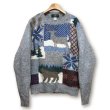 画像1: ビンテージ【ORVIS】オービス【ニット】【セーター】【ライトグレー】【雪と動物プリント】【サイズXL】  (1)