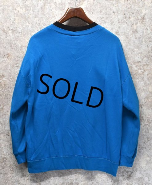 画像4: 【ビンテージ】【BASIC EDITIONS】【ベーシックエディションズ】【青×黒】【スウェット】【猫プリント】  (4)