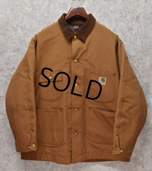 画像1: 【程度良好】【８０年代】USA製【ビンテージ】【Carhartt】【カーハート】【ライトブラウン】【ブランケット裏地付き】【ダック地ジャケット】【サイズ ４８】  (1)