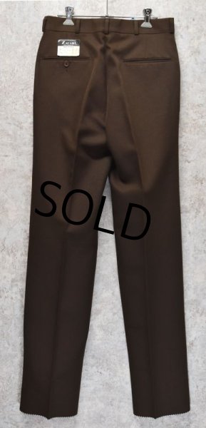 画像4: デッドストック【USA製】ビンテージ【ZACARI】【ブラウン】【スラックス】【30ｘ36】  (4)