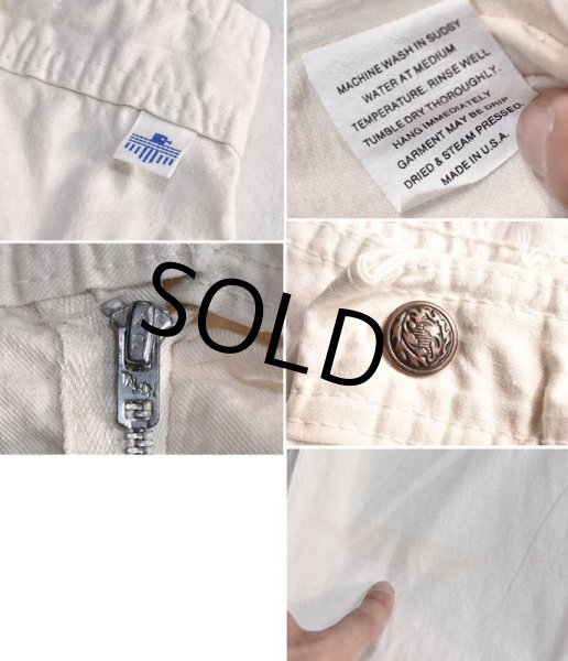 画像2: 【USA製】【ビンテージ】【生成り】【タロン42ジップ】【ペインターパンツ】【ワークパンツ】【W32程度】  (2)