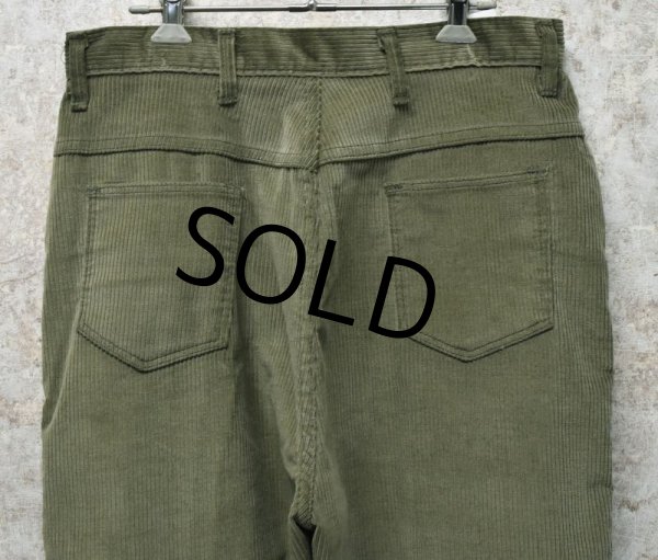 画像6: ~80's【ビンテージ】【SEARS】シアーズ【オリーブグリーン】タロン42ジップ【コーデュロイパンツ】W32程度  (6)