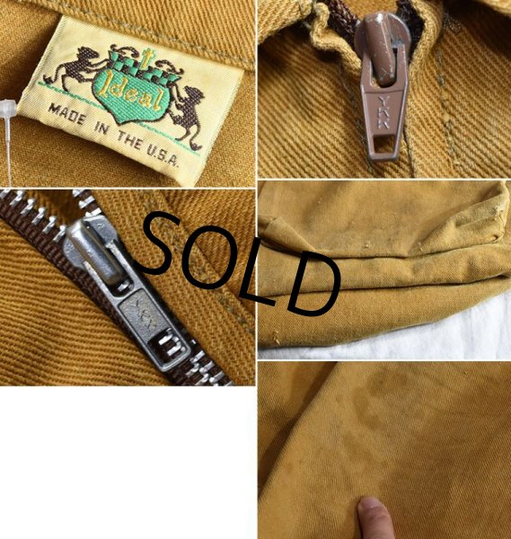 画像2: USA製【ビンテージ】【Ideal】アイディール【ベージュ】【ジップアップ】【ハンティングジャケット】  (2)