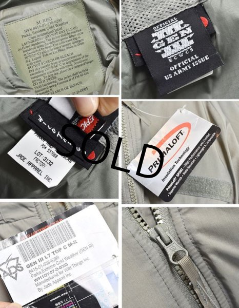 画像2: 【デッドストック】【米軍実物】ワイルドシングス製【ECWCS】【GENIII】【レベル7】【プリマロフトジャケット】【M-R】  (2)