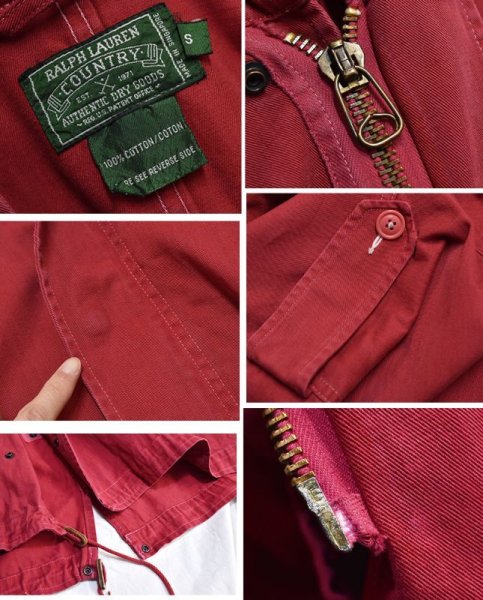 画像2: 【ビンテージ】【POLO COUNTRY】ポロカントリー【ラルフローレン】【赤】【M51タイプ】フィッシュテイルパーカー【モッズパーカー】レディース古着【レディースS】  (2)