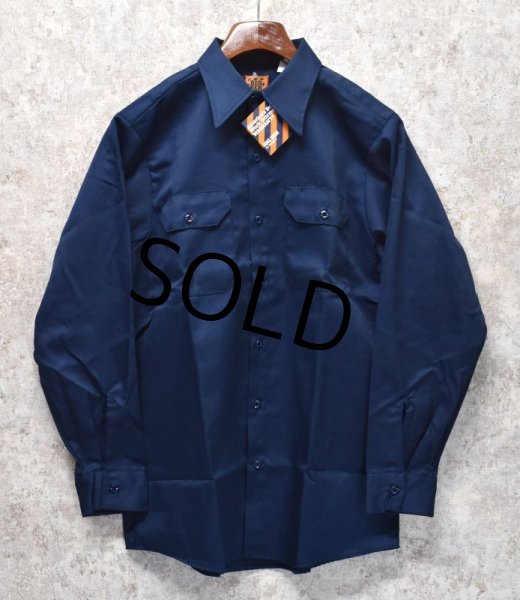 画像2: USA製【デッドストック】【ビンテージ】【BIG BEN by wrangler】【ビッグベン】【紺】【ワークシャツ】【15-15 1/2M】   (2)