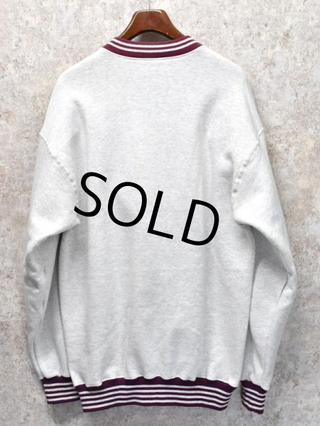 画像3: ほぼ未使用!! 90's~【USA製】【EAGLE】イーグル【グレー×エンジ】リブボーダー【スウェット】リンガースウェット【サイズXＬ程度】  (3)