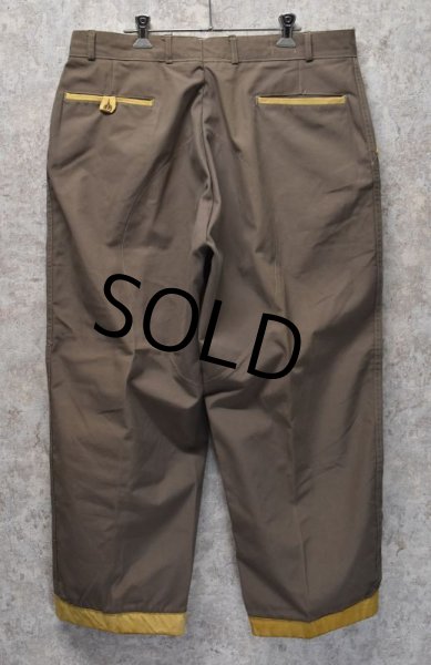 画像4: 【ビンテージ】【MASLAND】ブラウン×イエロー【レザー切り替え】【ハンティングパンツ】  (4)