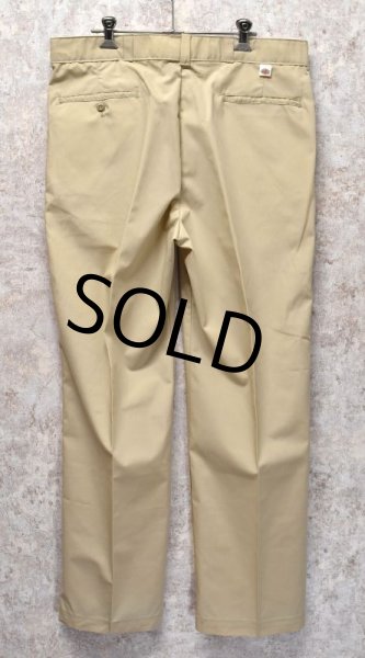 画像4: 80's~【デッドストック】USA製【ビンテージ】ディッキーズ【Dickies】【ベージュ】【ポリコットン】【ワークパンツ】【36×30】  (4)