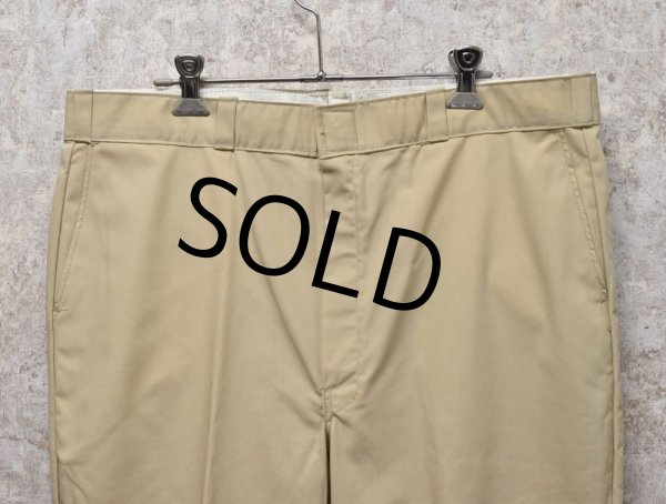 画像5: 80's~【デッドストック】USA製【ビンテージ】ディッキーズ【Dickies】【ベージュ】【ポリコットン】【ワークパンツ】【36×30】  (5)