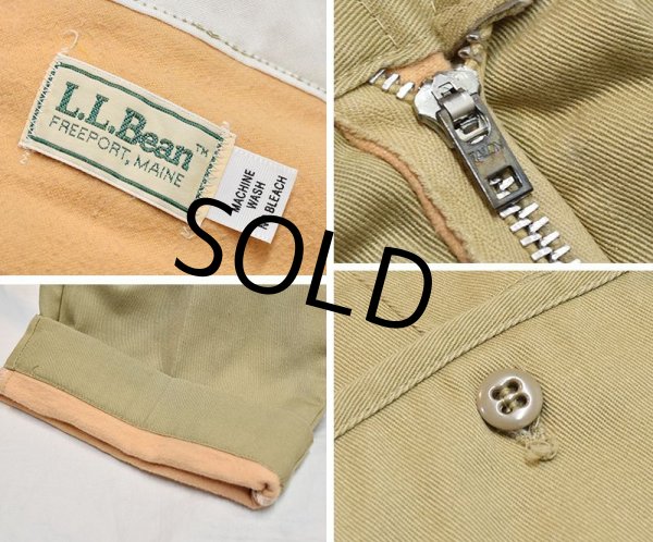 画像3: 【ビンテージ】【L.L.Bean】【エルエルビーン】【裏地付き】【チノパンツ】【ベージュ】【W35程度】  (3)