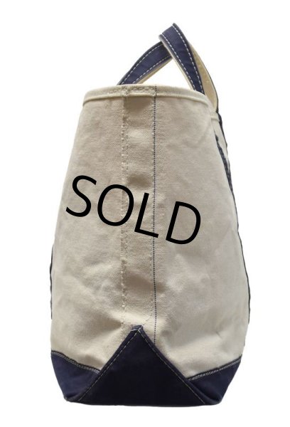 画像4: 【80’s】【ビンテージ】【L.L.bean】【エルエルビーン】白x紺【キャンバス】【トートバッグ】【キャンパストート】  (4)