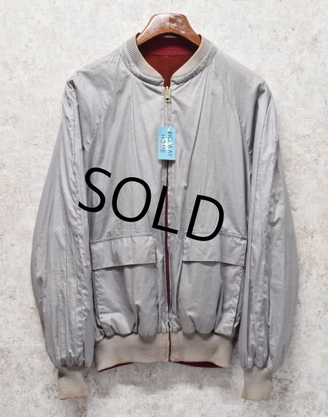 画像4: 【イタリー製】【ビンテージ】【LONGHI】【ロンギ】【エンジ×グレー】【リバーシブル】【スエードブルゾン】【ジップアップブルゾン】【サイズ52】  (4)