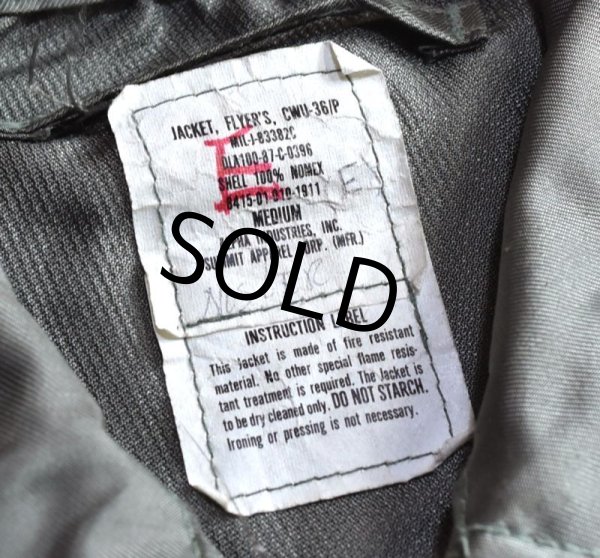 画像2: 80's【米軍実物】USAF ビンテージ【アルファ製】【CWU36/P】【フライトJKT】【MIL-J-83362C】ミディアム【サイズM】  (2)