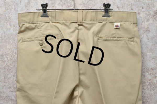 画像6: 80's~【デッドストック】USA製【ビンテージ】ディッキーズ【Dickies】【ベージュ】【ポリコットン】【ワークパンツ】【36×30】  (6)