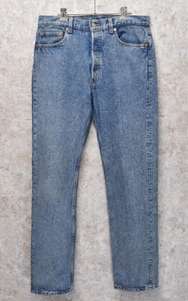 画像2: 【ビンテージ】【USA製】【LEVI'S】【リーバイス501】501【ケミカルウォッシュ】【デニムパンツ】【33x33】  (2)