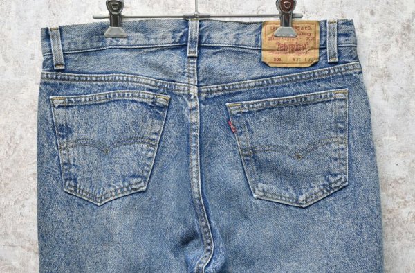 画像7: 【ビンテージ】【USA製】【LEVI'S】【リーバイス501】501【ケミカルウォッシュ】【デニムパンツ】【33x33】  (7)