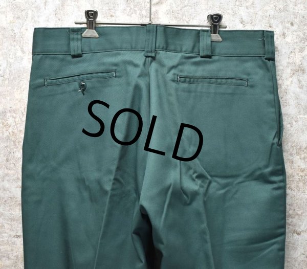 画像5: 80's【デッドストック】【ビンテージ】【タロン42ジップ】【裏地付き】緑【ワークパンツ】【W35程度】  (5)