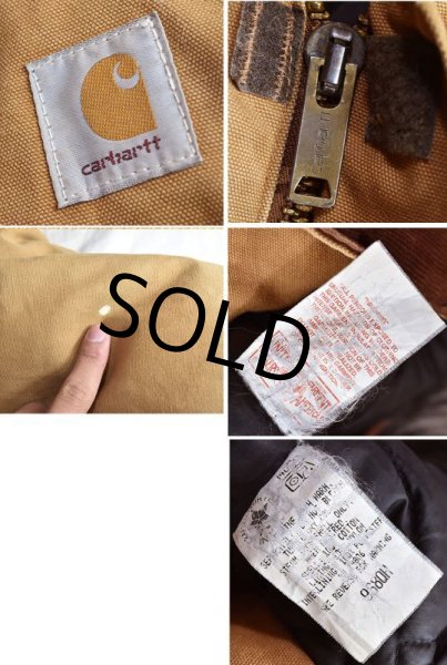 画像2: 【ビンテージ】【カーハート】【carhartt】ブラウン【ダック地】フード付き【トラディショナルコート】【フルジップパーカー】  (2)