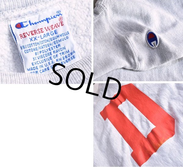 画像2: 90’s【USA製】ビンテージ【チャンピオン】【Champion】【リバースウィーブ】３段プリント【バックプリント】【DENISON 9279 UNIVERSITY】【スウェット】【サイズXXL】  (2)