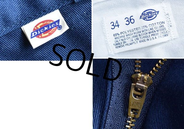 画像2: 【80's】USA製【ビンテージ】【ディッキーズ】【Dickeis】【紺・ネイビー】【ワークパンツ】【３４×３６】  (2)
