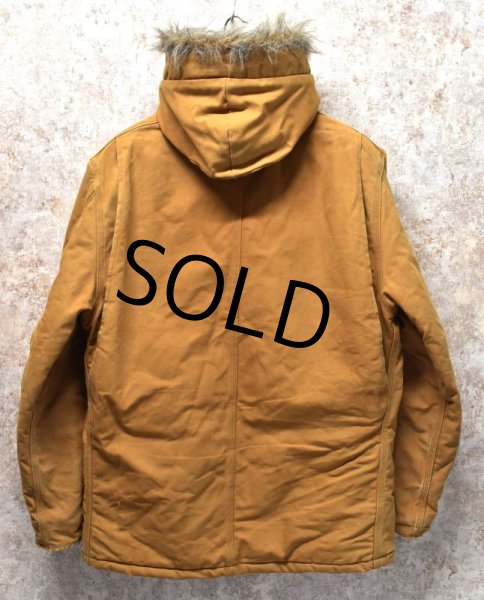 画像3: 【ビンテージ】【カーハート】【carhartt】ブラウン【ダック地】フード付き【トラディショナルコート】【フルジップパーカー】  (3)