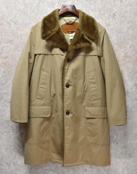 画像1: 【80’s】ビンテージ【ウールリッチ】WOOLRICH【襟ボアコート】【ベージュ】【US40】  (1)