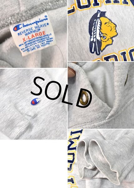 画像2: 80's【USA製】【ビンテージ】【チャンピオン】【Champion】【リバースウィーブパーカー】【LYCOMING WARRIORS】インディアンヘッド【サイズXL】  (2)
