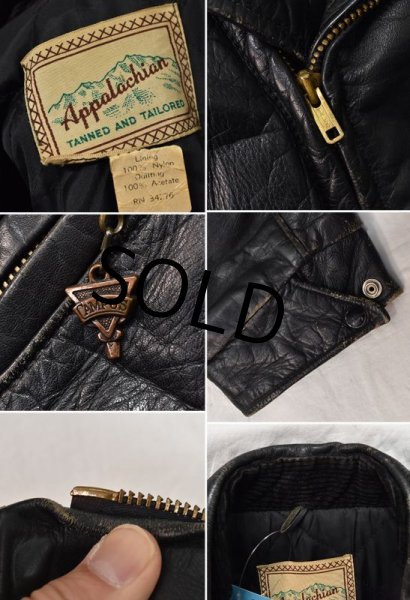 画像2: 50's【ビンテージ】CAMPUS【キャンパス】【Appalachian】アパラチアン【Wライダースジャケット】レザージャケット  (2)