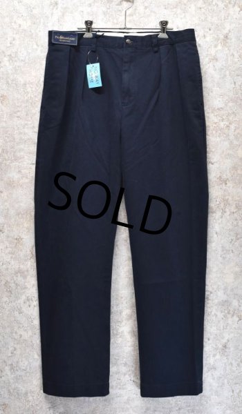 画像3: 【未使用】【Ralph Lauren】ラルフローレン【紺】【ETHAN PANT】【イーサンパンツ】【2タック】【テーパードパンツ】【35ｘ32】  (3)