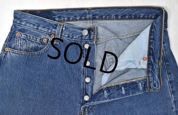画像3: 90's~【USA製】【ビンテージ】【LEVI'S】【リーバイス501】501【デニムパンツ】【34x34】  (3)