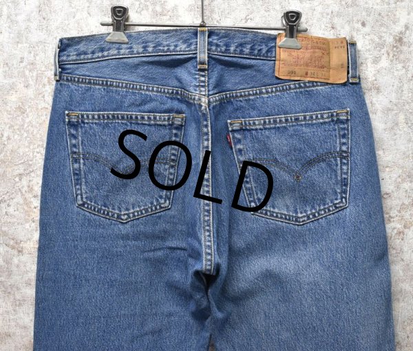 画像5: 90's~【USA製】【ビンテージ】【LEVI'S】【リーバイス501】501【デニムパンツ】【34x34】  (5)