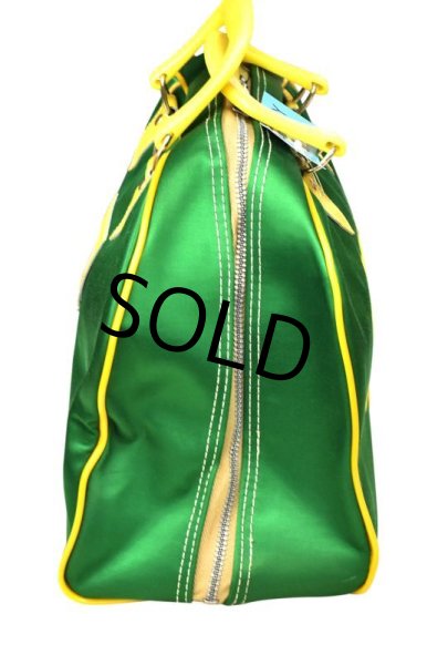 画像5: 50's【デッドストック】【ビンテージ】【Gladding Ranger】【緑×黄】【ST.CANICOS CYO】【ミニボストンバッグ】【ハンドバッグ】   (5)